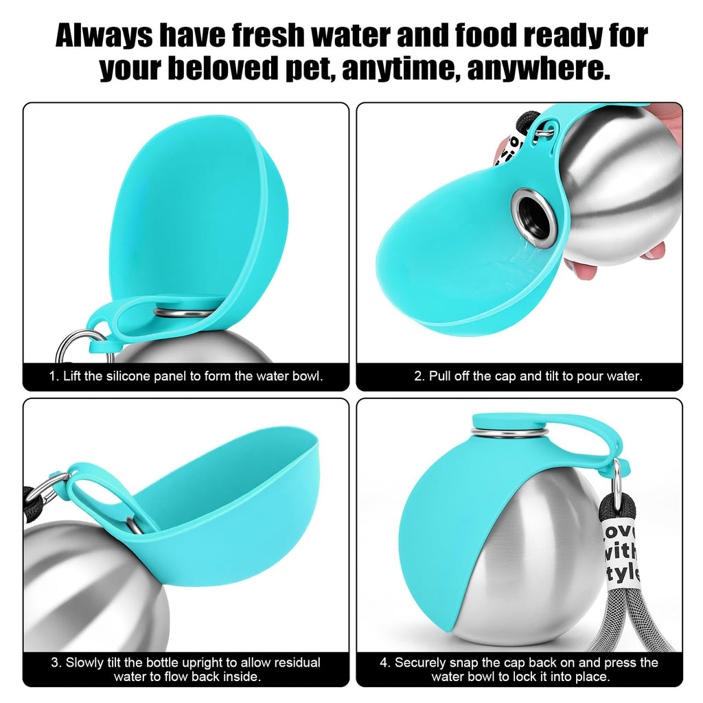 Stainless Steel Dog Water Bottle for Every Adventure