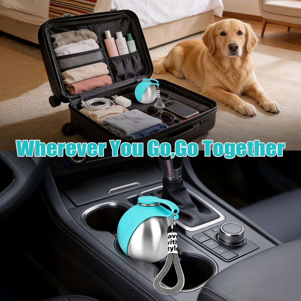 Stainless Steel Dog Water Bottle for Every Adventure