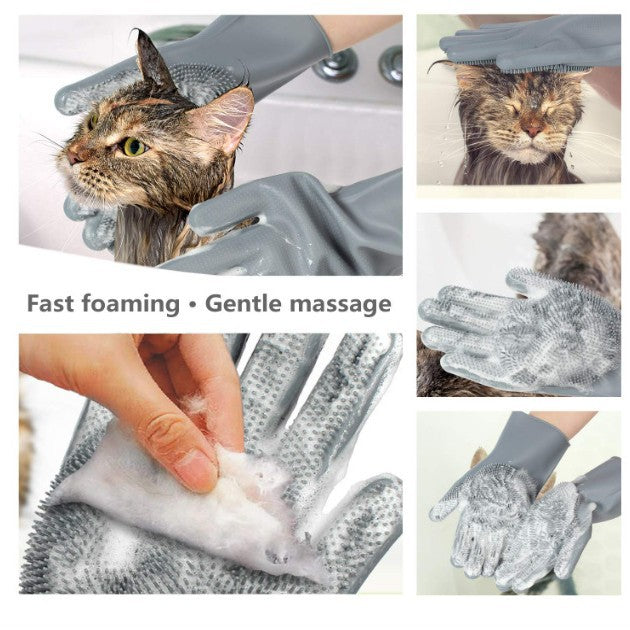 Gentle Grooming Glove for Healthier Looking Coats