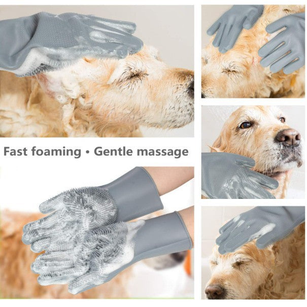 Gentle Grooming Glove for Healthier Looking Coats